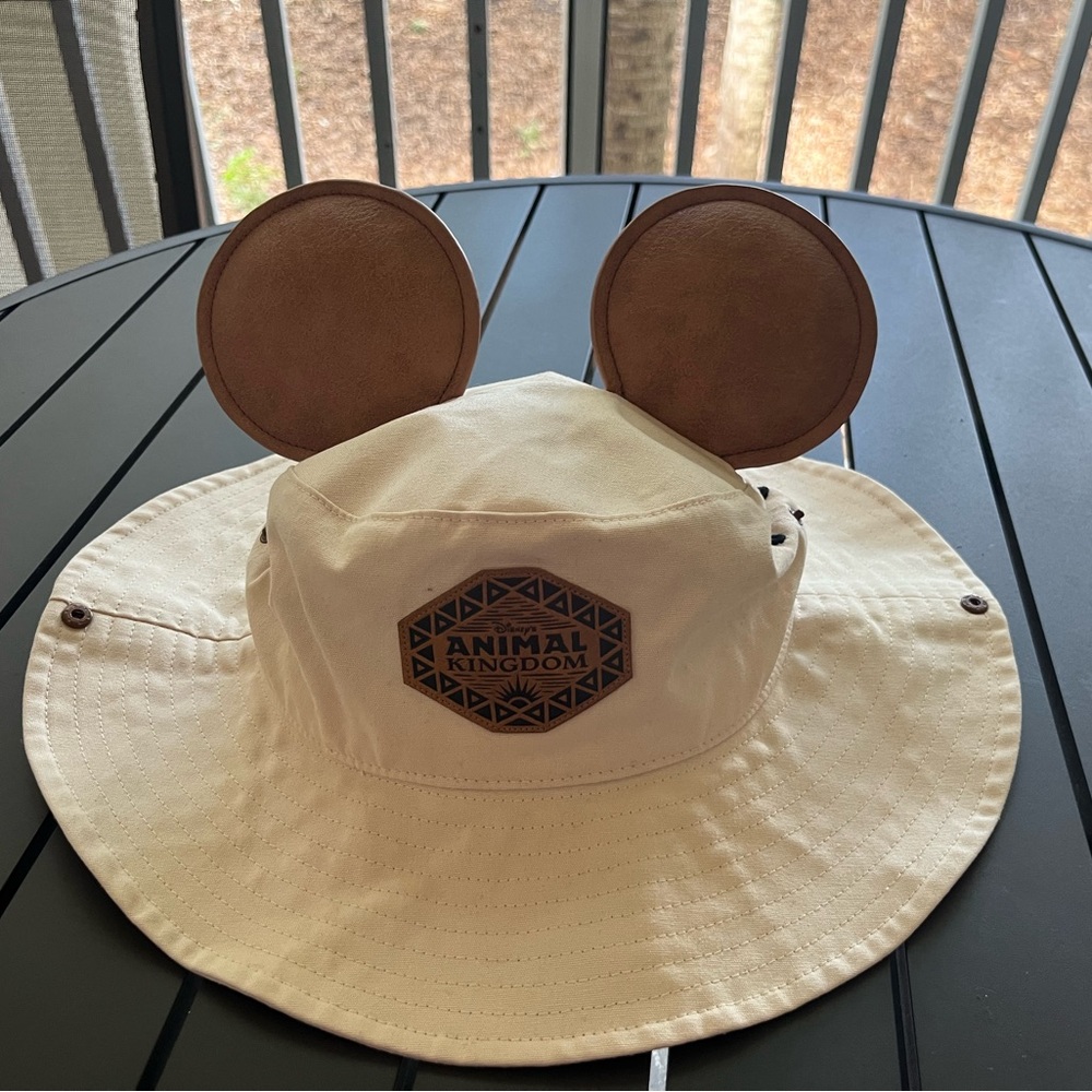 Disney Cream Fabric Hat with Branded Care Tag Animal Kingdom